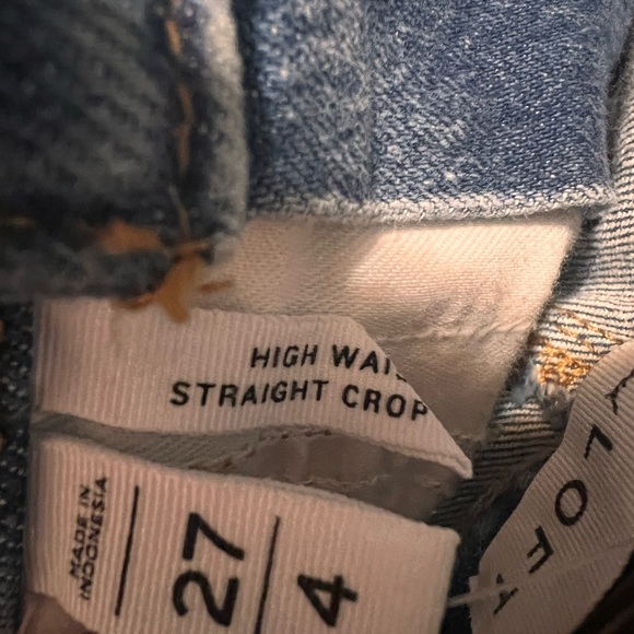 Made and Loved Loft High Waist Straight Cropped Jeans size 4 - Picture 6 of 8